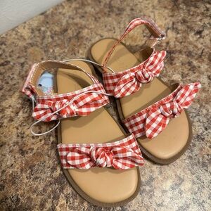Red Checkered Kids Sandals cat&jack size 8 new!